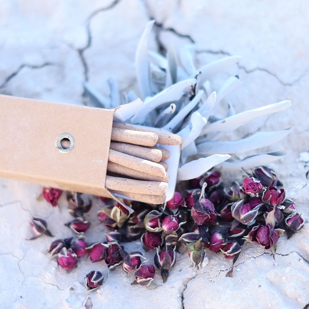 Rose and White Sage Incense, קטורת טבעית