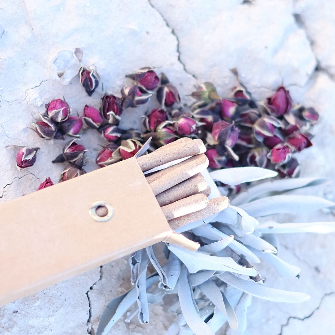 Rose and White Sage Incense, קטורת טבעית